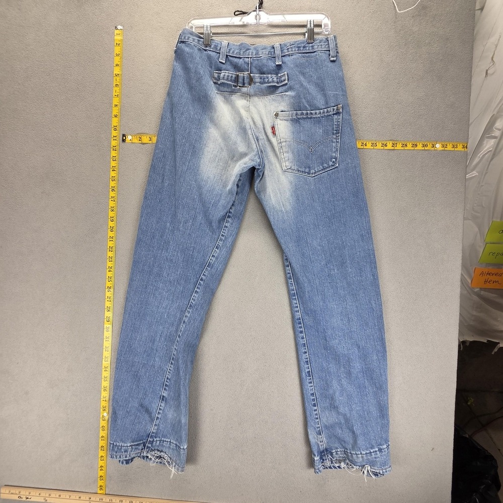 VTG Levis Engineered Jeans Mens Blue Buckle‎ Back Twisted Button Fly Fits 29x32